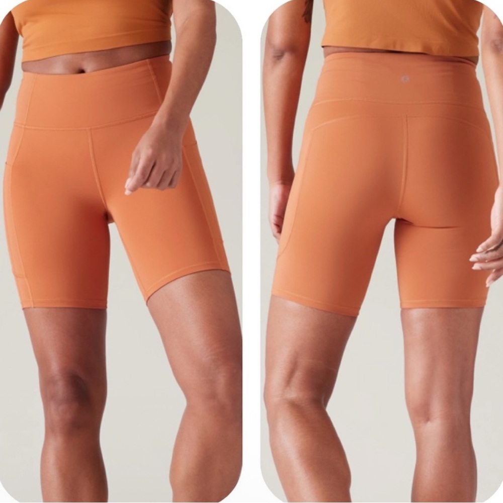 Athleta Ultimate Stash 7" Bike Short in Sunbaked Clay - Small